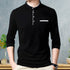 Men Black Henley Full Sleeve T-Shirt
